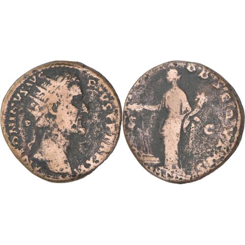 Rome - Dupondius D'antonin Le Pieux - 157-158 - Revers Fortvna Obseqvens - Rare R2 - Ric.990 - 05-037
