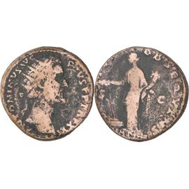 Rome - Dupondius D'antonin Le Pieux - 157-158 - Revers Fortvna Obseqvens - Rare R2 - Ric.990 - 05-037