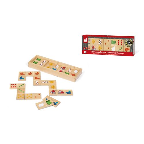 Jeux Dominos Ferme - 28 Pcs (Bois)