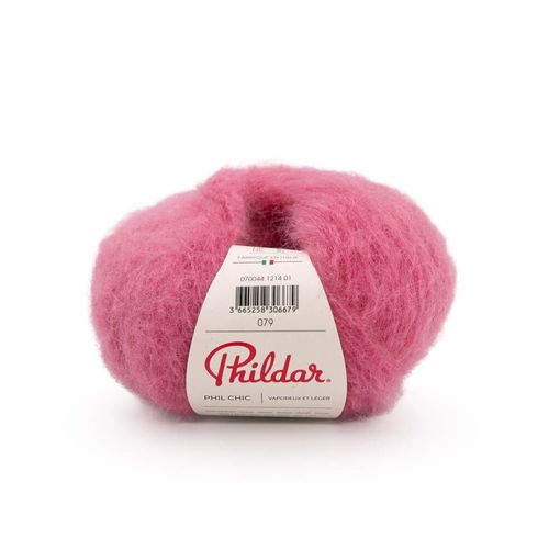 Pelote De Laine Et Mohair Phil Chic - 25gr - Phildar Vieux Rose