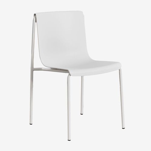 Pack De 2 Chaises De Salle À Manger En Polypropylène Ismène Blanc Gardenia