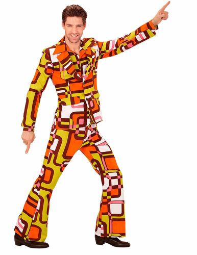 Déguisement Groovy Géométrique Années 70 Homme Small