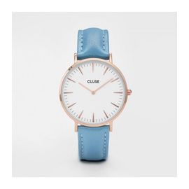 Cluse De Regarder La Bohème Rose, Or Blanc/Dos Bleu Cl18033