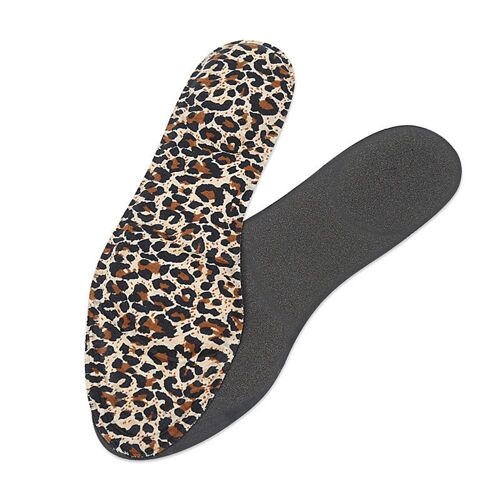 Semelles Orthopédiques En Mousse À Mémoire De Forme, Support D'arc Imprimé Léopard À Pois, Semelles De Soins Pour Pieds Plats, Respirantes Et Souples