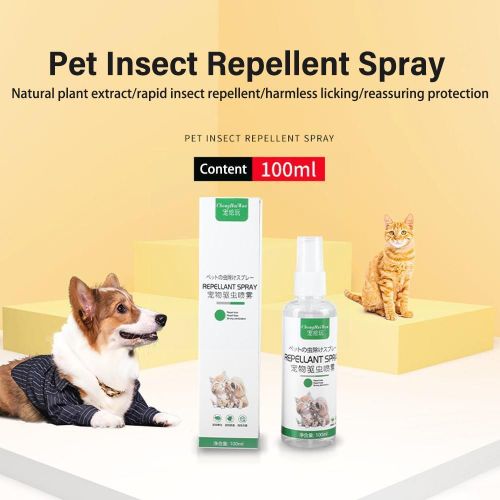 Spray anti-moustiques et poux pour animaux de compagnie, répulsif pour animaux de compagnie, élimination des odeurs essentielles, soins à domicile, santé, O1F4