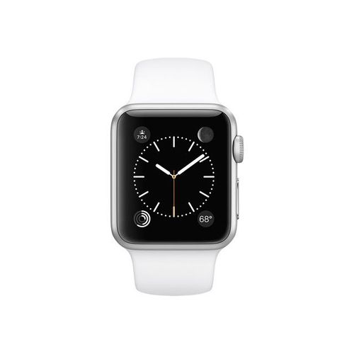 Apple Watch Sport Boîtier 38 mm Aluminium Argenté avec Bracelet Sport Blanc Taille Du Bracelet S/M/L