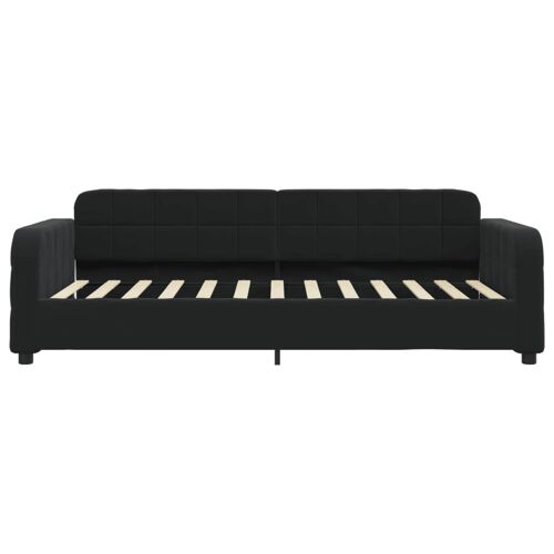 vidaXL Lit de repos noir 90x200 cm velours
