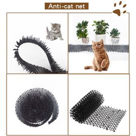 Tapis De Jardin Noir Anti-Chats Et Chiens, 200x12cm, Bandes Piquantes Répulsives Pour Garder Les Chats À Distance, En Plastique
