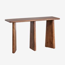 Console En Bois D'acacia Ambyl Marron Cendré