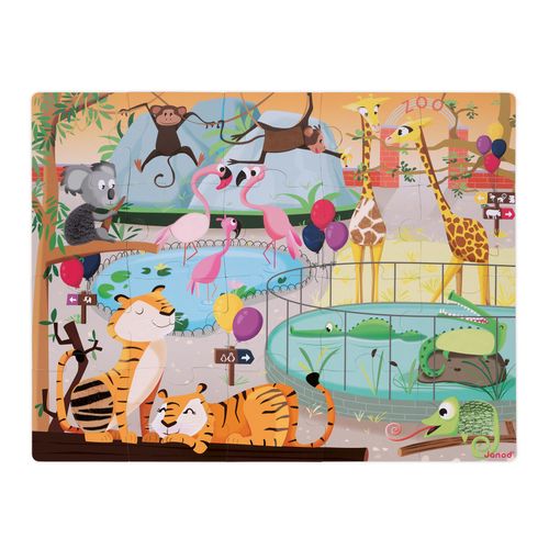 Puzzles Puzzle Tactile 'journée Zoo' 20 Pcs