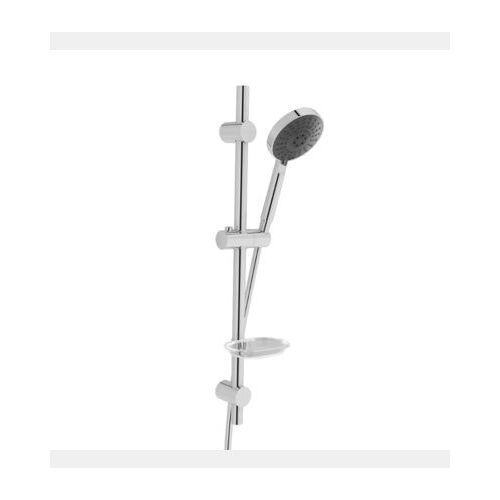 Vitra - Pommeau de douche VITRA Master Slot 3 jets avec barre, porte savon et flexible - Rose