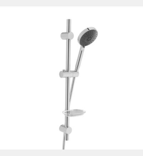 Vitra - Pommeau de douche VITRA Master Slot 3 jets avec barre, porte savon et flexible - Rose