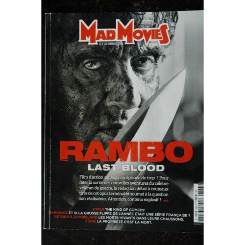 Ciné Fantastique Mad Movies N°333 2019 10 - Rambo Last Blood - Joker - Marianne - Zombieland - Furie - 116 Pages