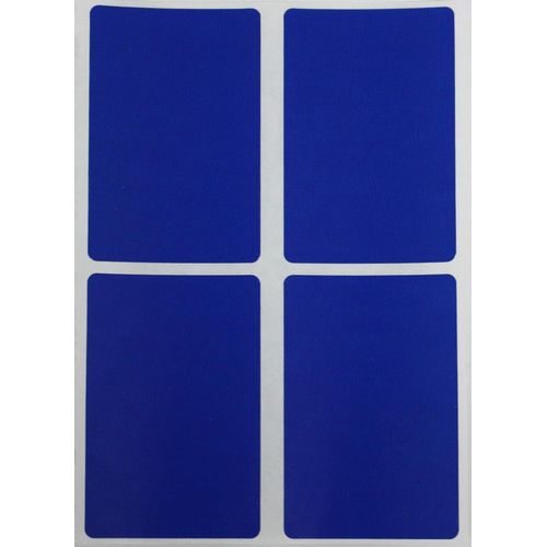 Tianyi-- Gommettes Étiquettes Autocollantes Rectangulaires - Bleu - Environ 7,5cm X 5cm (75mm X 50mm) - 15 Feuilles - Paquet De 60