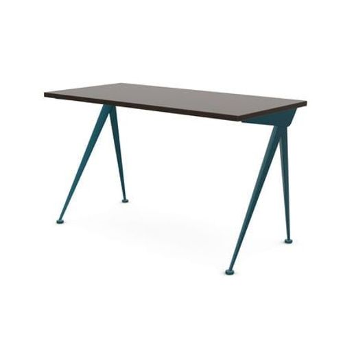 Table Compas Direction - Prouvé Bleu Dynastie - Chêne Foncé