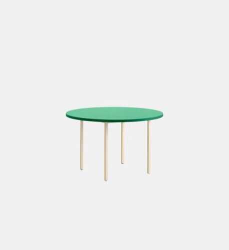 Table ronde Two Colour - vert menthe - ivoire - Ø 120 cm