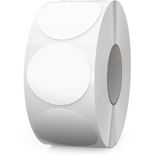 Tianyi-Étiquettes Autocollantes Rondes 38 Mm Blanc Rouleau Vinyle 1000 Gommettes Imperméable Écriture Marqueur Pour Déménagement Bureau