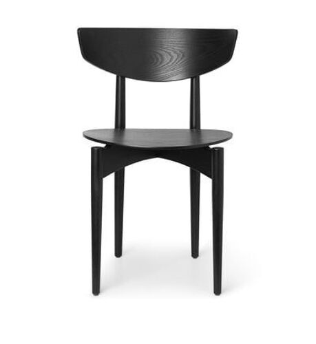 Chaise Herman avec structure en bois - noir