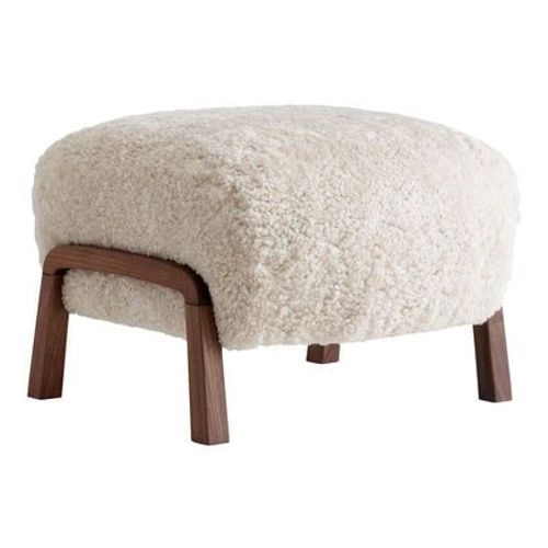 Andtradition - Pouf Wulff Atd3 - Sheepskin Moonlight - Noyer Huilé - Beige
