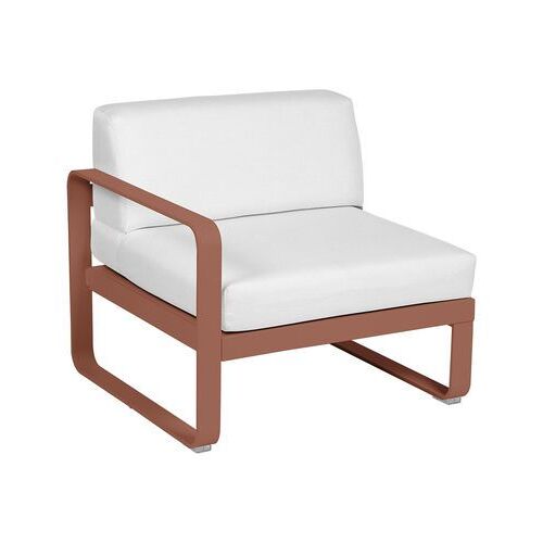 Fermob - Fauteuil Bellevie Module Gauche - 20 Ocre Rouge - Blanc Grisé - Rouge