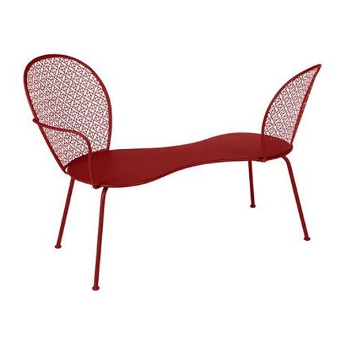 Fermob - Banc De Conversation Lorette - 43 Chili - Rouge
