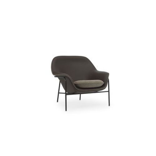 Normann Copenhagen - Drape Lounge Chair Low Structure En Acier - Ultra41589/Hallingdal270 - Marron