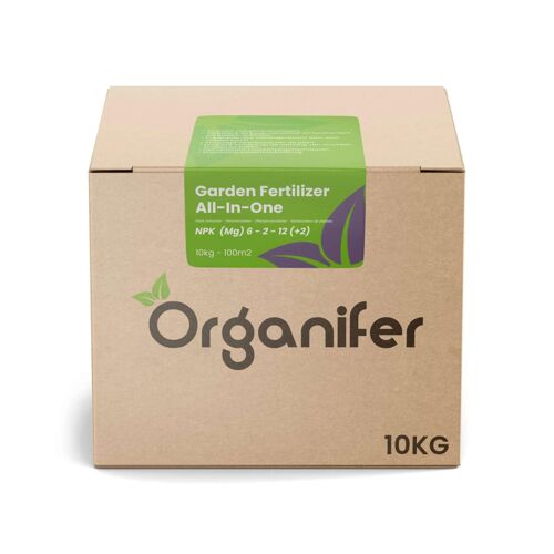 Engrais De Jardin Universel - 10 Kg Pour 100 M - Engrais De Haute Qualité Pour Toutes Les Plantes De Jardin - Favorise Une Croissance Forte Et Une Floraison Riche - Organifer