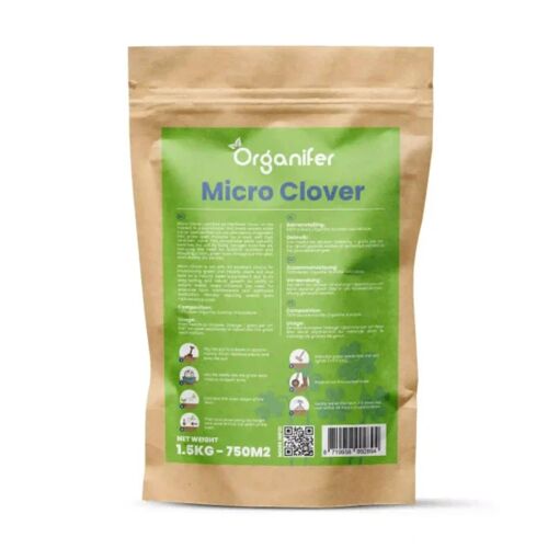 Micro Clover Lawn - Trèfle - 1500 G - 750 M2 - Graines De Trèfle Pour Pelouses - Graines De Trèfle Pures - Trèfle Blanc - Graines De Trèfle - Graines D'herbe Micro Trèfle - Organifer