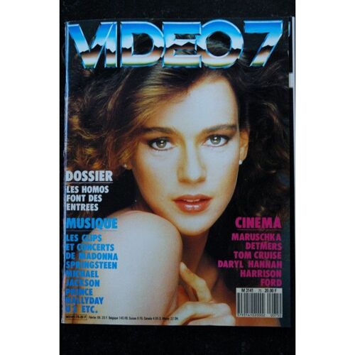 Video 7 075 N° 75 1988 Madonna Springsteen Jackson Halyday U2 Maruschka Detmers Tom Cruise + Cahier