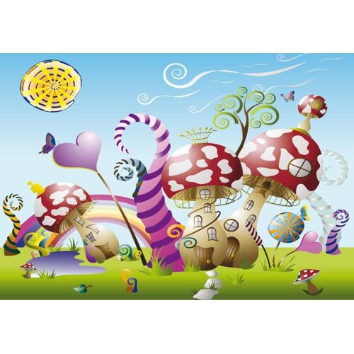 Mushrooms, Photo Murale, 360x255 Cm, 4 Parts