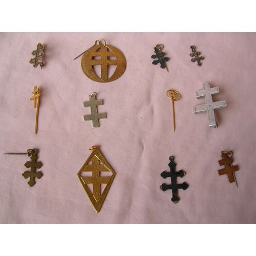 Ww2 Broche/Pendentif Francaise De Croix De Lorraine " Libération " Aux Choix 2