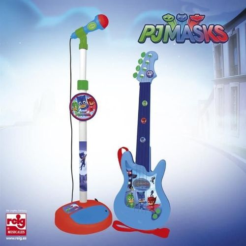 Pjmasks Guitare Avec Microphone - 4 Cordes