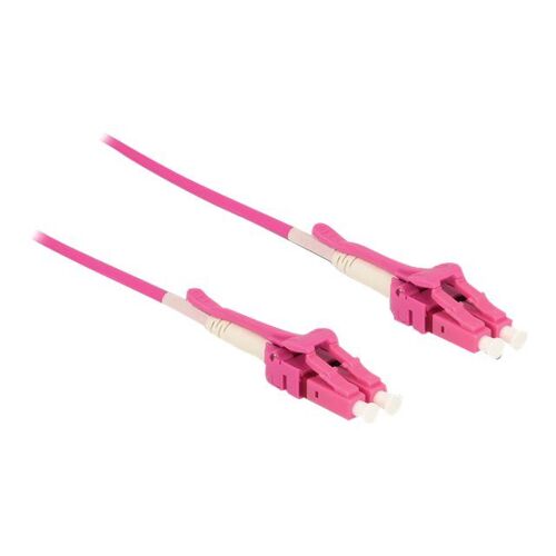 Delock - Câble réseau - LC multi-mode (M) pour LC multi-mode (M) - 3 m - fibre optique - 50 / 125 microns - OM4 - sans halogène, uniboot - violet