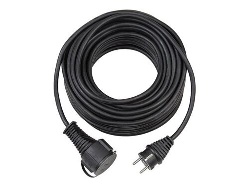 brennenstuhl Bremaxx AT-N05V3V3-F 3G1,5 - Rallonge de câble d'alimentation - CEE 7/4 (F) pour power CEE 7/7 (M) - CA 300/500 V - 15 m - noir - Autriche