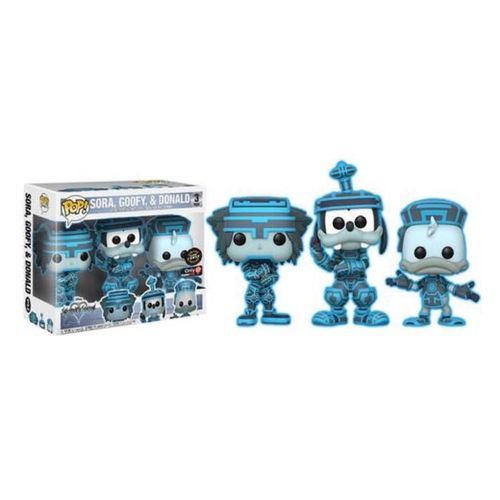 Figurine Pop - Kingdom Hearts - Pack Donald Sora, Goofy (Glow In The Dark) - Funko Pop