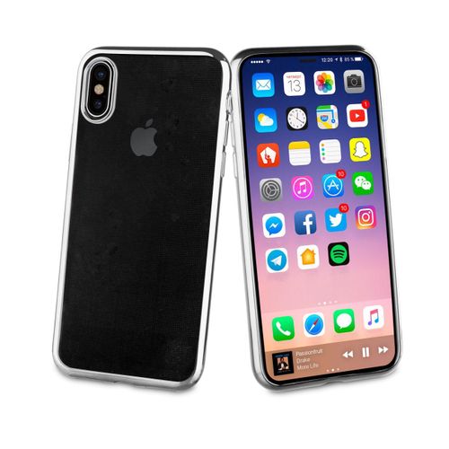 Muvit Life Coque Bling Argent Pour Apple Iphone X