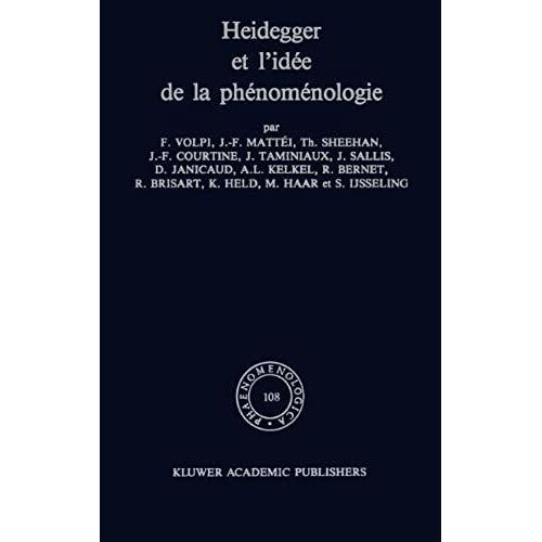 Heidegger Et L'idée De La Phénoménologie