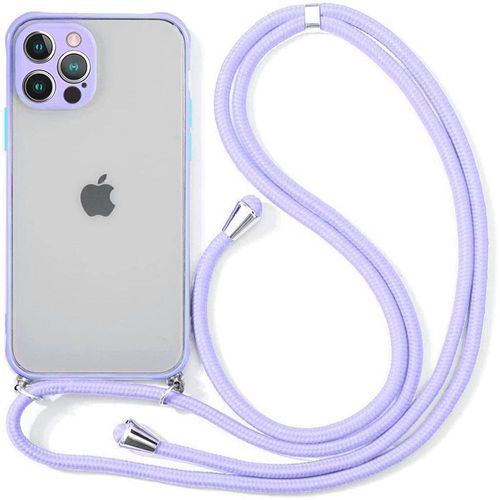 Coque Bandoulière Pour Iphone 11 Pro (5.8'') Violet Légère Protection Anti-Choc Mince Dure Rigide