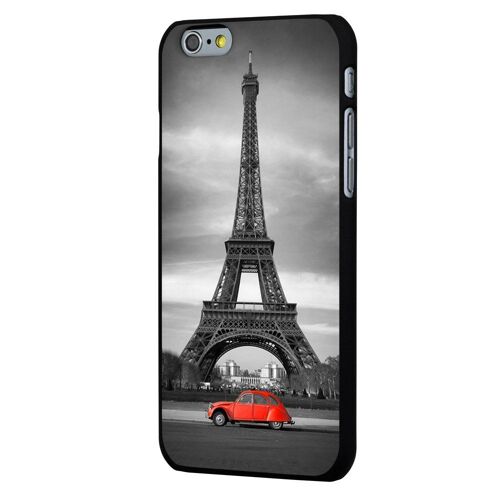 Coque noire iPhone 6 Plus impression Paris en 2 CV