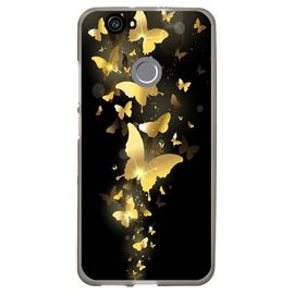 Coque Souple Pour Huawei Nova Avec Impression Motifs Papillons Dorés