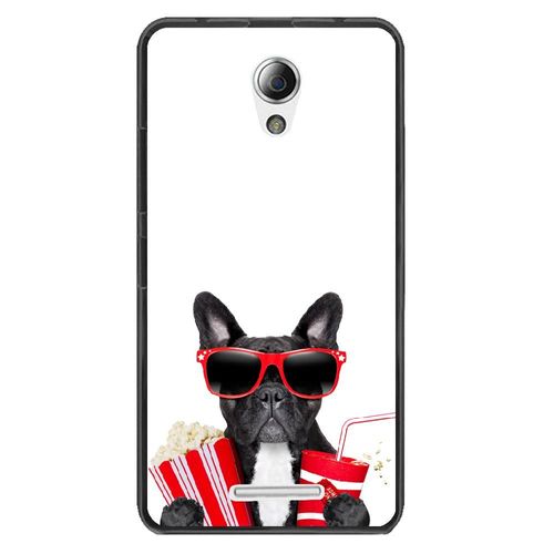 Coque Souple Pour Lenovo B Avec Impression Motifs Bulldog Cinema Blanc