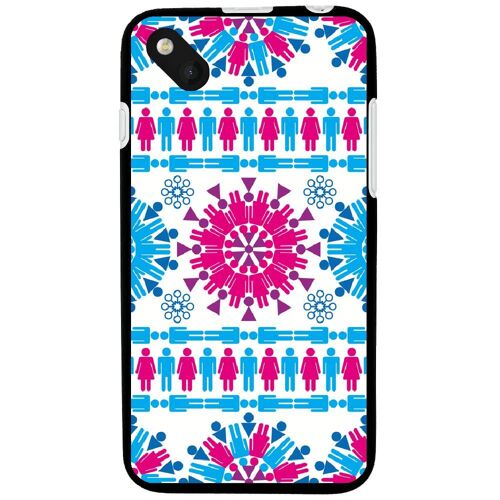 Coque Souple Pour Wiko Sunset 2 Avec Impression Motifs Ronds En Forme De Bonhomm