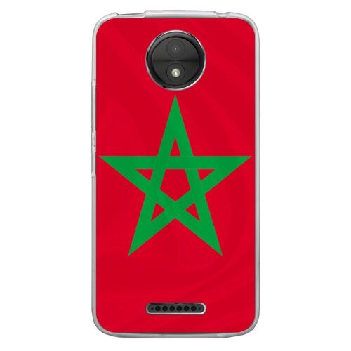 Coque Souple Pour Motorola Moto C Plus Avec Impression Motifs Drapeau Du Maroc