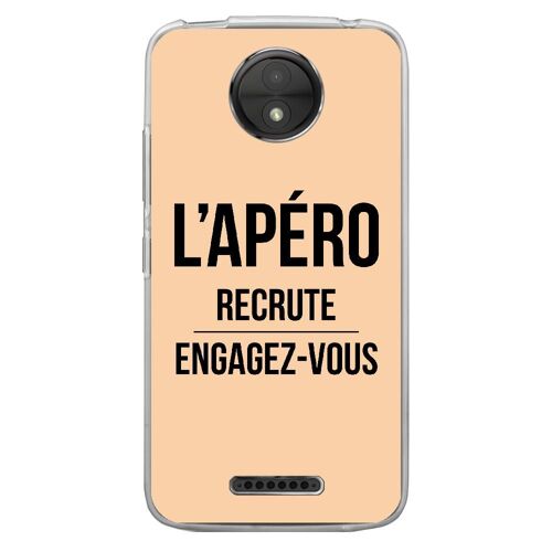 Coque Souple Pour Motorola Moto C Plus Avec Impression Motifs L'apéro Recrute B