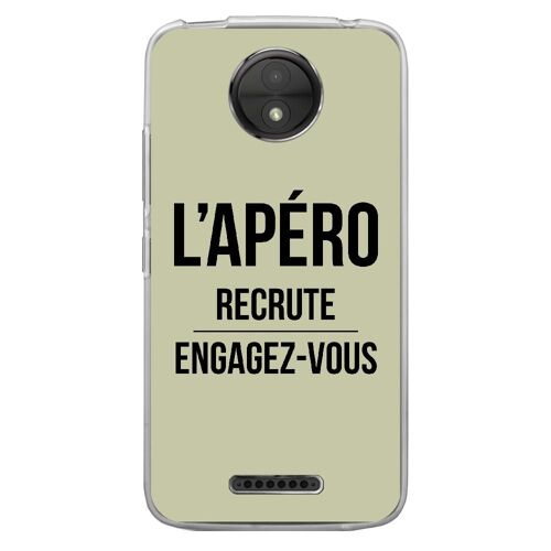 Coque Souple Pour Motorola Moto C Plus Avec Impression Motifs L'apéro Recrute V