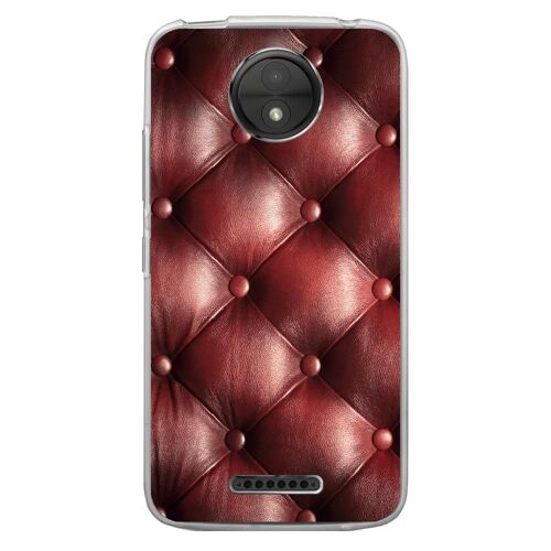Coque Souple Pour Motorola Moto C Plus Avec Impression Motifs Effet Capitonné B