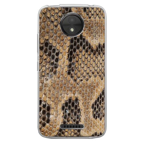Coque Souple Pour Motorola Moto C Plus Avec Impression Motifs Peau De Serpent