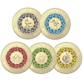Coffret Série 5 Pièces 1 Dollar 2020 Australie - Équipe Olympique Jo Tokyo
