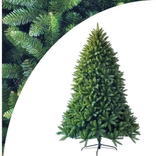 COSTWAY Sapin de Noël Artificiel 180 CM, 1250 Branches, Matériel PVC Arbre de Noël avec Socle en Métal Décoration de Noël