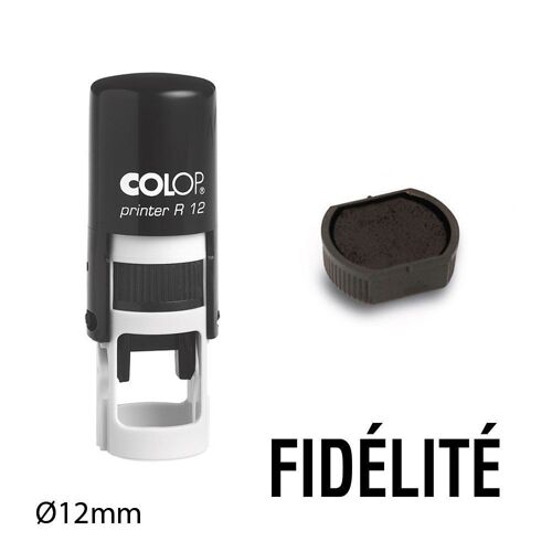 Tampon Encreur Fidélité Colop Printer R12 12mm Noir